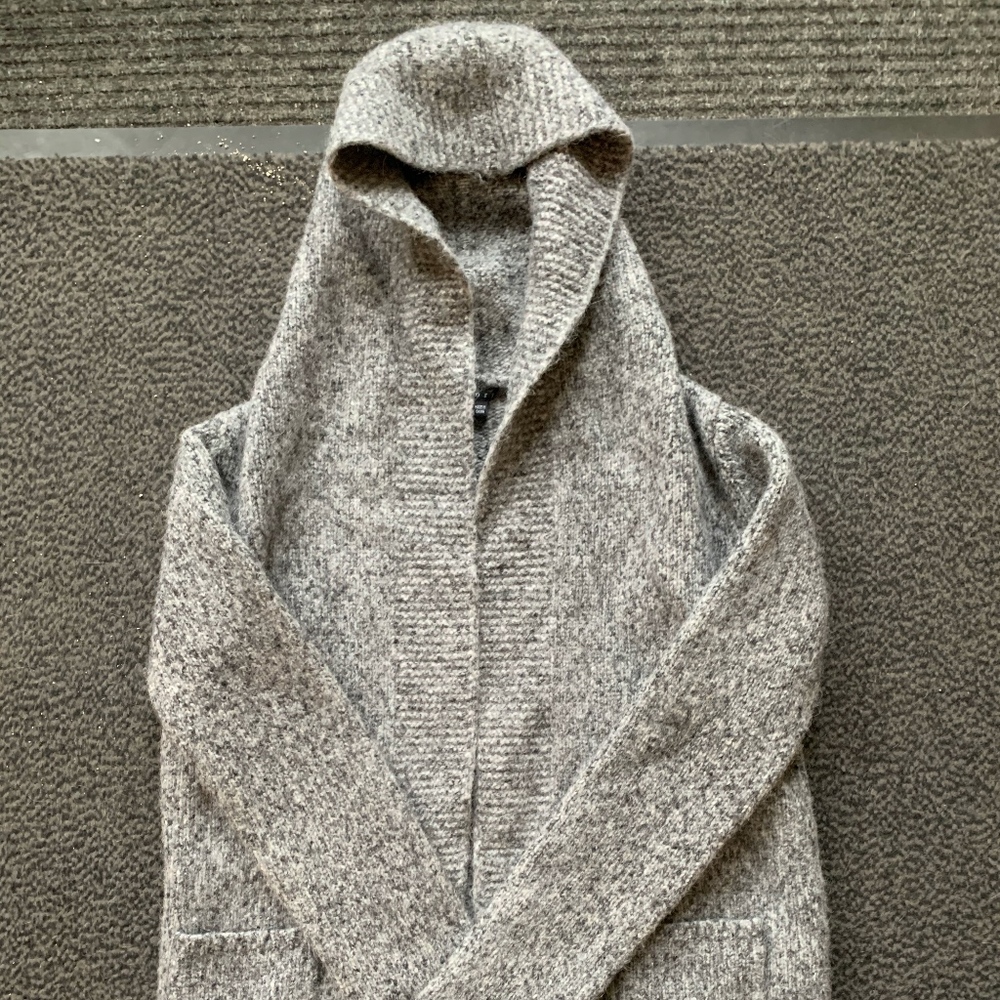 Cozy! Merino/Alpaca blend hooded Theory Cardigan